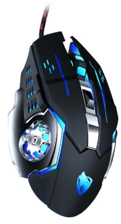 KOMBIUDA Souris Filaire USB Gamer Ergonomique pour Ordinateur Pc Et Portable Connexion Plug and Play Design Et Confortable pour Jeux Longue Durée