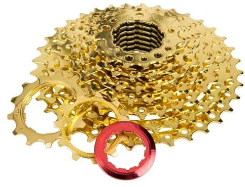 QIUYMGFG Fahrrad Kassette Passend für ZTTO MTB Road Full Gold Kassette 8s 9s 10s 11s Freilauf 8/9/10/11 Geschwindigkeit Kettenrad 11-25/28/32/36/40/42/46T Zahnkranz Kassette(MTB 8s 36T Gold 2)