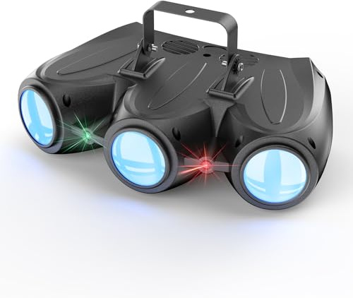 DiscolichtPartylicht, Luftschiff-Partylicht, Eingebaute 192 LED-Musterstrahlen, 4-Kanal-DMX mit Sprachsteuerung, Geeignet für Geburtstagsfeiern, Halloween, Bar-Events, Weihnachten