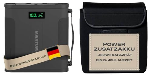 MAENTUM X-TRA Akku Power Bank 460 Wh I Kompakte Powerstation I LiFePO4 Akku I Magnetischer Zusatzakku für Kühlboxen I Icecube kompatibel – USB-C PD 100W, Solar Ready I Powerbank für Camping & Outdoor
