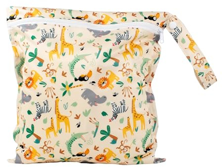 Bambino Mio wasserdichte Tasche für nasse und trockene Stoffwindeln, Badebekleidung und Utensilien – Fasst 3 Windeln | 29,5 cm x 28,5 cm, Baby & Kleinkind
