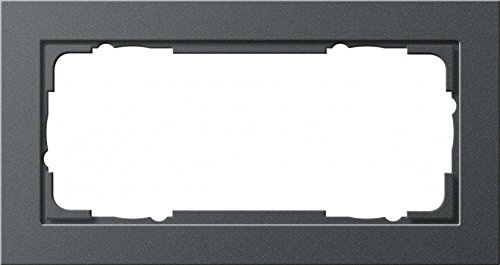 Gira 100223 Abdeckrahmen 2 fach ohne mittelsteg Gira E2 , anthrazit