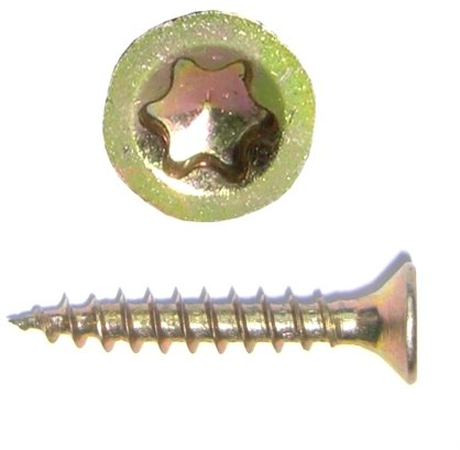VE Spanplattenschrauben 5,0 x 30 mm Torx gelb verzinkt (500 Stück)