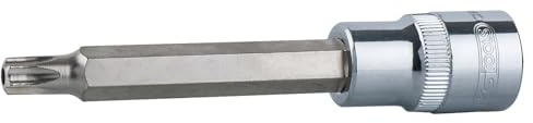 KS Tools 918.4005 3/8 CHROMEplus Bit-Stecknuss TX mit Stirnlochbohrung,lang, TB40