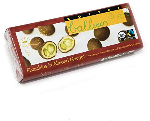 Zotter Balleros Pistazien in Mandelnougat, 1er Pack (1 x 100 g) - Bio