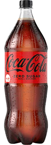 Coca-Cola Zero Sugar / Koffeinhaltiges Erfrischungsgetränk in stylischen Flaschen mit originalem Coca-Cola Geschmack - null Zucker und ohne Kalorien / 6 x 2 Liter Einweg Flasche