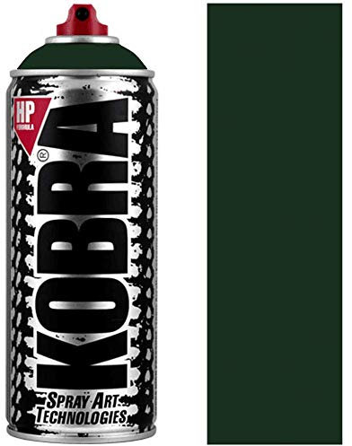 KOBRA Aerosol Spray Paint, 400ml, Colour: HP1050 Black Forest
