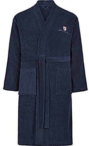 Jan Vanderstorm Herren Bademantel Janning blau 4XL (XXXXL) - 68/70