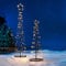 LED Spiral-Lichterbaum aus Metall mit 100 LED/warm-weiß / 120 cm hoch/Ø 40 cm/Christbaum/Weihnachtsbaum für Innen und Außen