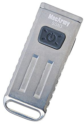 MecArmy SGN3 Mini Portable USB Rechargeable Multifunctional Keychain Flashlight|UV+RED+White Lights for selectable|CREE LED with 160 Lumens|Micro USB recharge designed for Everyday Carry (Stonewashed)