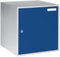 QUIPO eurokraft | Basic | Schließfachwürfel | HxBxT 450 x 450 x 450 mm | Vollblechtür | lichtgrau/enzianblau
