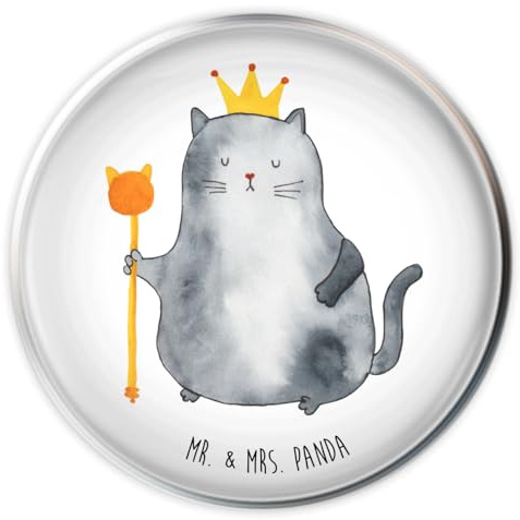 Mr. & Mrs. Panda Waschbecken Ablaufstopfen Katze König - Geschenk, Wohnung, Stöpsel, Katzen, Katzenmotive, waschbeckenstöpsel, Abfluss-Stopfen, Königlich, Ablaufgarnitur, Cat, Abflussstopfen, Kater