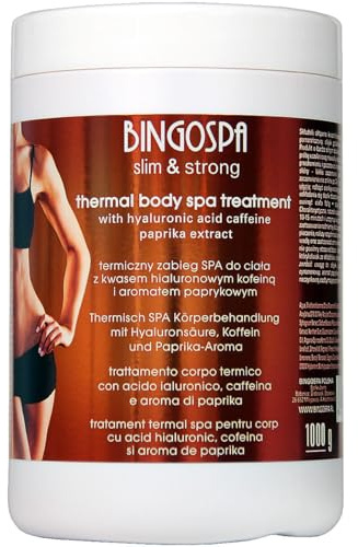 Anti-Cellulite Thermale Behandlung mit Hyaluronsäure, Koffein und Paprika Extrakt 1000 ml BINGOSPA