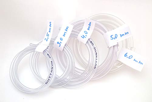 vsk Kraftstoffschlauch transparent 1 Meter x innen 2,5 3 4 5 6 mm Set
