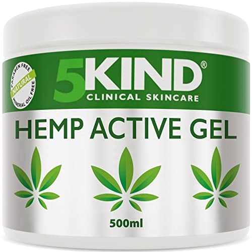 5kind Hanf-Aktivgel Hanfsalbe 500ml – Hochdosiertes Hanfgel – Für Gelenke und Muskeln, Füße, Knie, Nacken, Schultern, Rücken & Muskeln – Gel mit natürlichen Extrakten