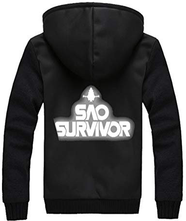 WANHONGYUE Anime Sword Art Online Kirito SAO Kapuzenpullover Hoodie Reißverschluss Sweatjacke Cosplay Kostüm Leuchtend Winter Plus Dicke Tops Mantel Leuchtend/10 XXXXL