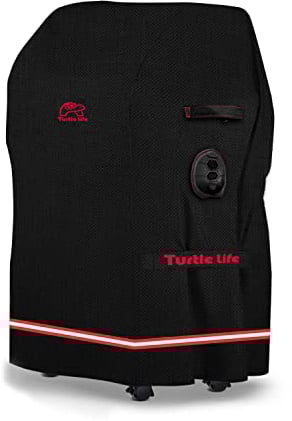 Turtle Life BBQ Grill Cover, 32 Inch Heavy Duty Waterproof 2 Burner Barbecue Gas Grill Covers for Weber Spirit Char-Broil Performance, No Fading Within 2 Years, Black