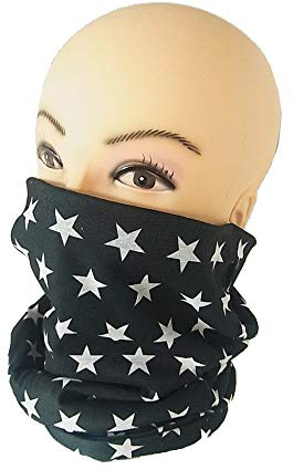 lordies Multifunktionstuch Schlauchtuch Halstuch Loop Schal Winter Fleece Stern Sterne