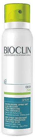 Bioclin Deo 24h - Spray Dry Deodorante Pelli Sensibili, 150ml