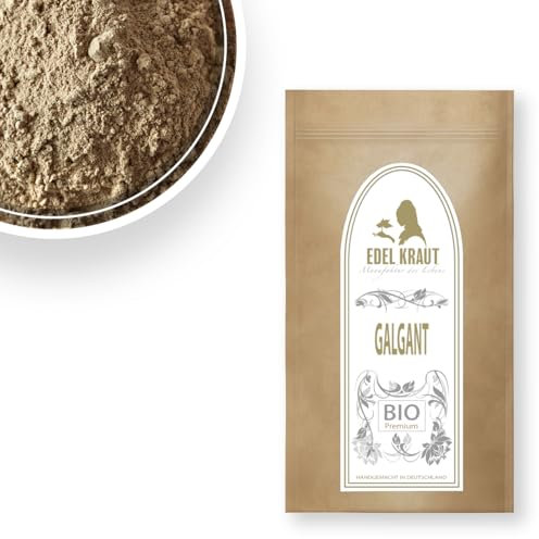 Galgant Pulver BIO 100g | EDEL KRAUT - 100% naturreine GALGANTWURZEL gemahlen - Premium organic galangal root - BIO Galgant Hildegard von Bingen