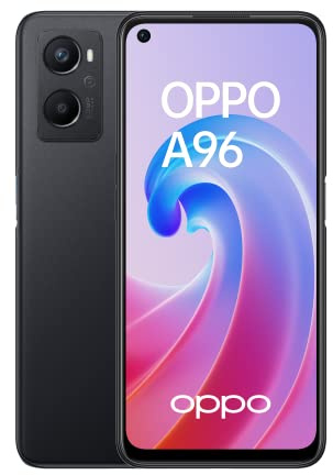 OPPO A96 - Smartphone 4G Débloqué, 8 Go RAM + 128 Go Extensible, Écran Confort 90Hz +Appareil Photo 50MP, Batterie 5000 mAh, Jusqu’à 2,5 Jours d’autonomie, Noir [version FR]