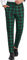 Lars Amadeus Herren Karierte Anzughose Flache Vorderseite Stretch Elastische Taille Casual Plaid Hose, grün, 44