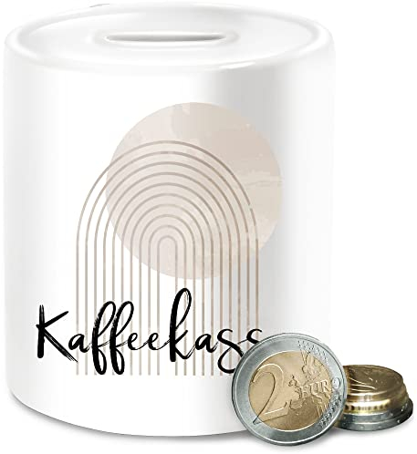 Shirtracer - Spardose mit Kaffeekasse-Design - Weiß - Unisex - Erwachsene und Jugendliche, die den Boho-Stil schätzen - All Ages