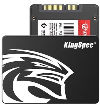 KingSpec Disque SSD interne SATA III 512 Go 2.5 – 550 Mo/s en lecture, 520 Mo/s en écriture avec flash NAND 3D, pour mise à niveau des ordinateurs portables et de bureau