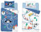 Pullmer Kinderbettwäsche aus 100% Baumwolle, Babybettwäsche, zweiseitiges Wendedesign, Motiv-Bettwäsche 2-teiliges Set - 1x Bettdeckenbezug und 1x Kissenbezug (Blau Polizei, 100 x 135 cm)