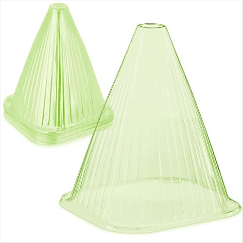 Gravidus Pflanzenhut Schutz vor Schnecken, Wettereinflüssen Pflanzglocke ideal als Pflanzenschutzhaube geeignet - Höhe: ca. 23,5 cm aus Kunststoff in Grün-Transparent (10 Stück)