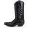 PEKMAR Stivali da Moto da Cowboy Vintage da Uomo, Scarpe da Cavaliere Vintage in Pelle PU Stivali da Moto con Tacco Medio a Punta Stivali Occidentali Casual,Nero,44
