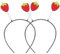 FOMIYES 2st Erdbeer Stirnband Erdbeer-kostümzubehör Erdbeer-haarschmuck Haarschmuck Für Mädchen Party-haar-accessoire Früchte-kopfschmuck Party-haarbänder Stoff Haarpflege Kind Kleidung