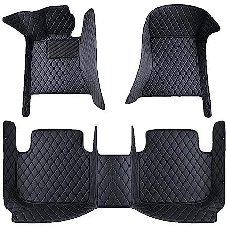 Car Leather Floor Mats Suitable for Ford Edge Explorer Escape Kuga Fiesta Focus C-MAX Fusion Mondeo Mustang Ranger Ecosport(LHD),All-Weather Protection Waterproof Non-Slip Car Accessories