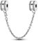 Lkwidi Charme Minimalistischer Kreis Sicherheitskette Clip Charms-Anhänger 925 Sterling Silber Charm Bead Pendant für Europäische Armbänder und Halsketten