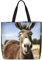 Wiederverwendbare Einkaufstasche mit Libellen- und Blumen-Druck, Leinen-Tragetasche, wiederverwendbare Einkaufstasche, Strandtasche, Schultertasche, Lustiger Esel, Einheitsgröße