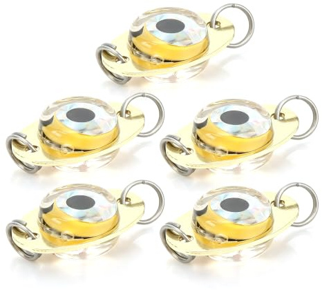 HERCHR 5PCS LED Angeln Lockt Angeln Bass Heilbutt Flasher Angeln Locken Licht Korrosion Beweis Köder Licht Für Salzwasser