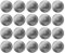 Pack Of 20pcs Rechargeable Button Cell Batteries 3.6V 40mAh LIR2032 LIR 2032 Coin Cells For Remote Devices 3.6V 40mAh LIR2032 LIR 2032 Lithium Rechargeable
