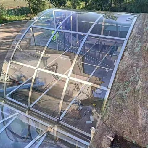 Polycarbonat-Dachplatte,1,2mm Gewächshaus Platten,UV-beständig Klar Kunststoffplatten,Dachverkleidungs-Ersatzplatten für Balkonfenster Sicherer Zaun Garten Carports,Anpassbar (0,8m x 1m)