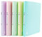Oxford 5 Pack Flexible A4 Pastel Ring Binders, 20mm Flexi Plastic Folders for Students