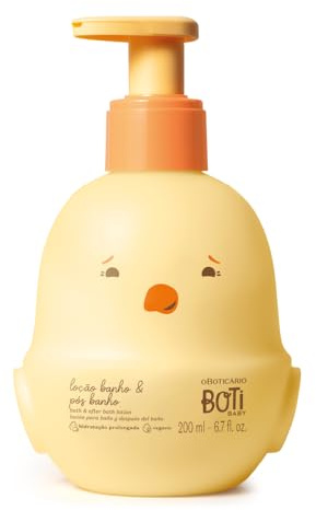 O Boticário | Boti Baby | Loción Hidratante Sol | Baño y Post Baño | 200 ml | Crema para Bebés | Hidratación Rostro y Cuerpo | 96 % Ingredientes de Origen Natural | Cuidado de la Piel del Bebé | Vegano