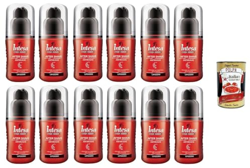 Italian Gourmet Pour Homme dopobarba antirughe ohne Alkohol, 12 x 100ml | Pflegt die Rasurhaut mit Feuchtigkeit; azione anti-età, pelle morbida, Gesamtnettogewicht 1,2 L + Kostenlos Polpa 400g