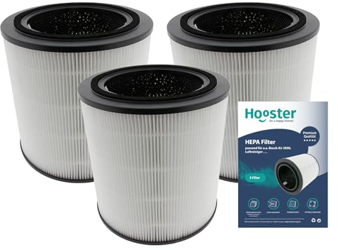 3 Filter kompatibel mit Bosch Air 2000 Luftreiniger | 3in1 HEPA/Aktivkohle Filter für eine optimale Luftreinigung