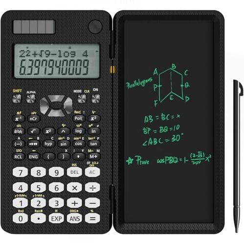NEWYES Wissenschaftlicher Taschenrechner 82 MS, 240 Funktionen & 2-Line Display Schulrechner mit Schutztcase für Junior, Mittel und Student