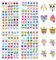 CWPFVQA 4 Blatt Ohraufkleber, 10 Stück Ohrclips, Klebeohrringe, Klebeohrringe Für Mädchen, Selbstklebende Ohrringe Für Kinder, Aufkleber Für Mädchen Glitzer, Gesicht-Edelstein-Aufkleber