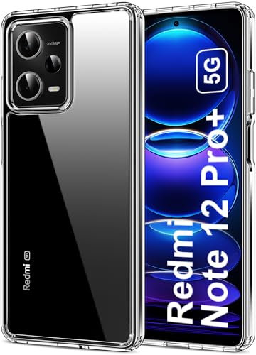HOOMIL Crystal Clear Hülle für Xiaomi Redmi Note 12 Pro+/Plus 5G, Anti Gelb Durchsichtig Handyhülle Stoßfest Schutzhülle - Transparent