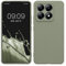 kwmobile Custodia Compatibile con Xiaomi 14T Cover - Back Case per Smartphone in Silicone TPU - Protezione Gommata - verde grigio