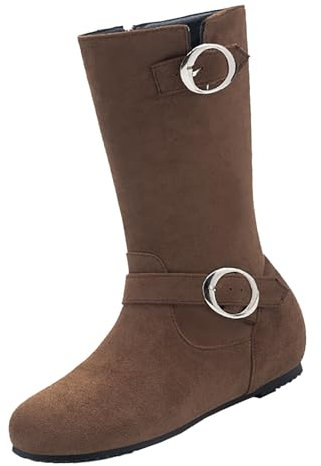 Camperos Texani Donna Texani Western Tronchetti a Punta Stivali Texani Donna con Tacco Bassi Stivaletti da Cowboy Cowgirl Stivali Donna Indianini Stivaletto a Metà Polpaccio Tacco Medio Boots