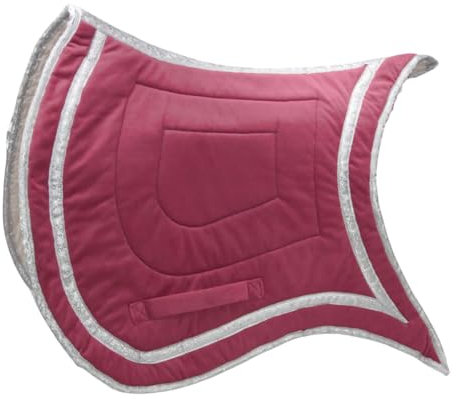 AMKA spanische Barock Schabracke mit silberfarbener Einfassung Beere