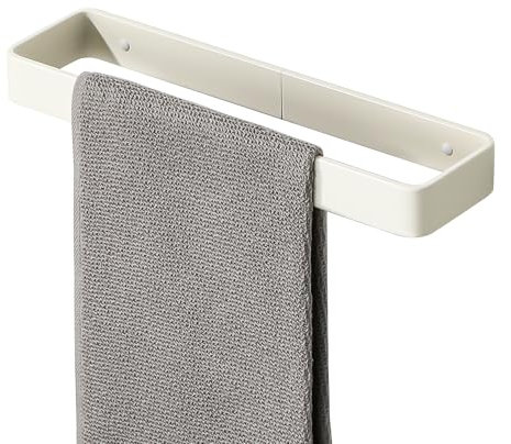 SAYAYO Handtuchhalter Ohne Bohren 30CM Handtuchstange Ohne Bohren Selbstklebend Handtuchhalter Weiß Wandmontage Aluminium Badetuchhalter für Badezimmer und Küche