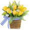 LOVIVER Spring Front Door Basket Door Hanging Basket Wreath Artificial Tulip Hanging Basket for for Home Porch Farmhouse Wedding Garden Decor